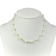 Gold Silver & Pearl Necklace