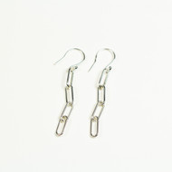 Sterling Silver Paperclip Earrings