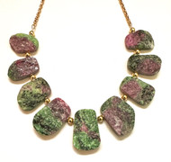 Zoisite with Ruby Necklace