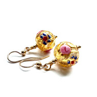 Gold Foiled Murano Earrings