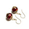 Ruby Red And Gold Murano Earrings