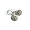Sterling Silver Honey Bee on Daisy Earrings with Yellow Sapphires