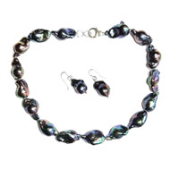 Large Peacock Pearl Set