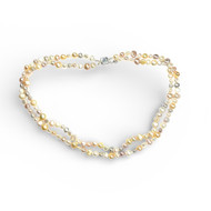 Natural Colour Freshwater Twin Row Necklace