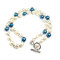 Blue and white pearls Sterling silver