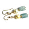 Matching pearl and aquamarine earrings