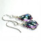 Austrian crystal drop earrings, Sterling silver.