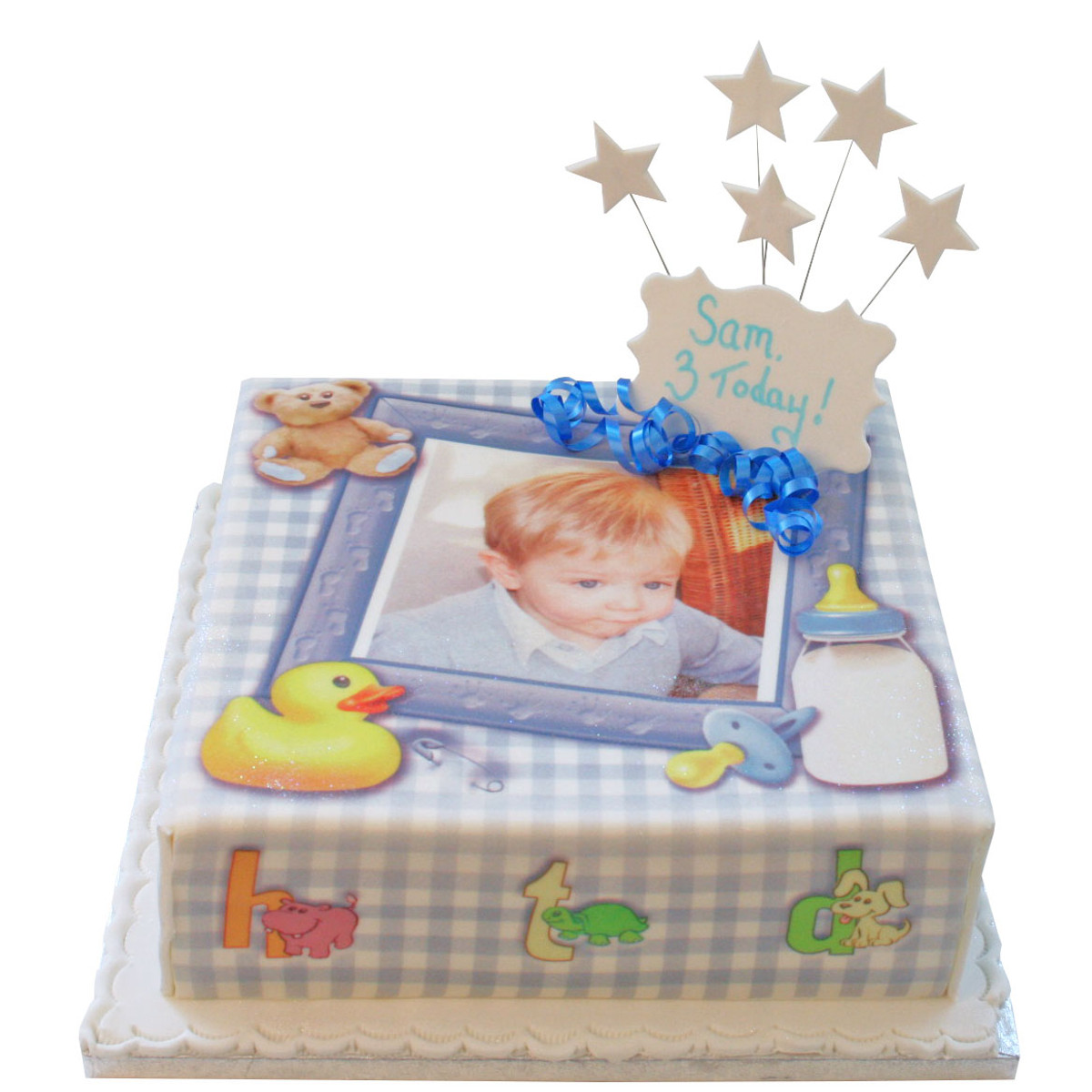 Baby Boy Picture Frame Cake