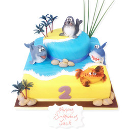 Sea Life Friends Birthday Cake