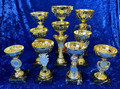 Set of 10 silver or gold bowl trophies (sale)
