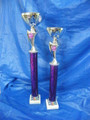 Purple & Silver Bowl Cup Tall Awards 2 sizes available