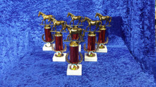 Red sale equestrian trophy