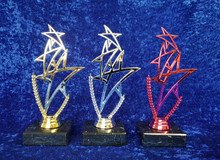 Triple star award gold, silver, pink