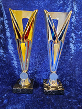 Sale red/gold or silver/blue cone award