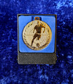 50mm silver or gold football medal, small case