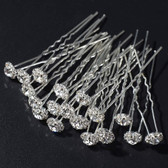 Crystal Hair Pin - Single Clear Crystal