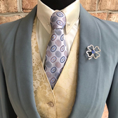 Crystal Clover Brooch/Lapel Pin