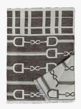 Snaffle Bit Scarf/Shawl- Brown and Beige