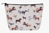 Lila  Horses All Over / Cosmetic Bag large