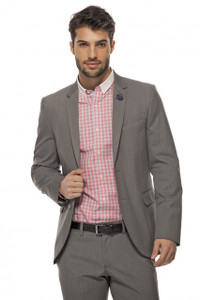 DRESSY DENIM FITTED JACKET