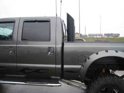 Black chrome stacks ford #1