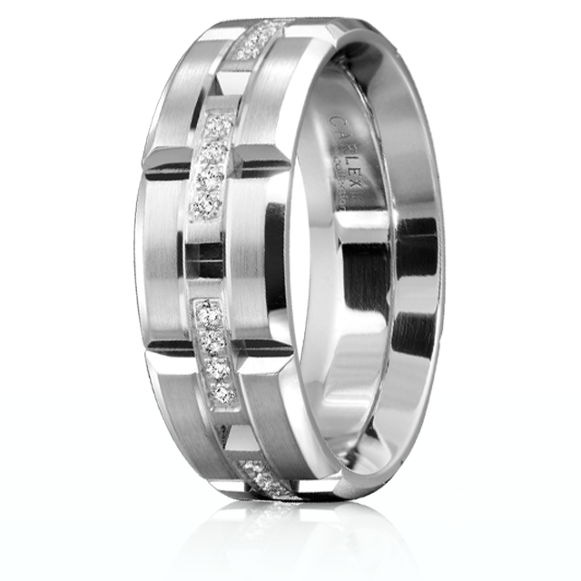 His CARLEX Platinum Diamond Wedding Ring WB9320 American Wedding Bands AWB & Co. Fine Jewelry