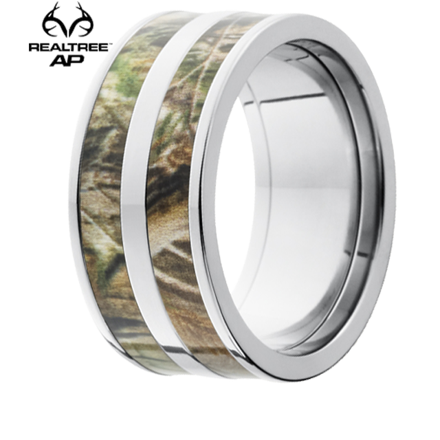 Titanium Revolver Ring With Camo Inlay And Hammered Edge Custom Made W Revolution Jewelry Designs