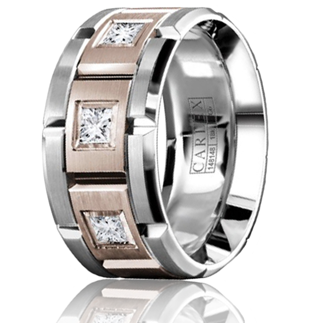 CARLEX WB9474RWS 18kt White & Rose Gold Diamond Wedding Ring buy