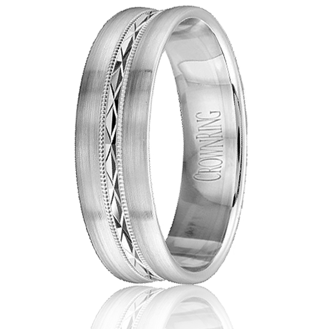 Crownring Light Weight 5 5mm White Gold Ring Lb 2205 American