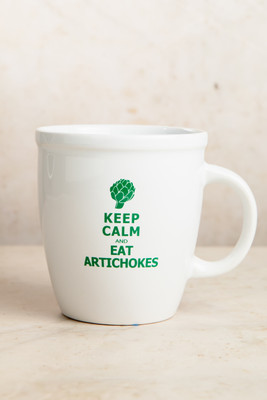 Pezzini Farms "Keep Calm and Eat Artichokes" Coffee Cup