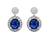 Purple Diamond Earrings