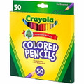 Crayola Presharpened 50 piece Colored Pencils, 3.3 mm Assorted Lead, Wood Barrel (68-4050)