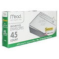 Mead #10 Envelopes, Security Printed Lining for Privacy, Press-It Seal-It Self Adhesive Closure, All-Purpose 20-lb Paper, 4-1/8" x 9-1/2", White, 45 per Box (75026)