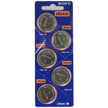 5pk Sony Coin Cell Battery CR2430 3V Lithium Replaces DL2430, BR2430 FAST SHIP