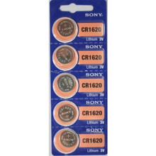 Sony CR1620 3 Volt Lithium Coin Watch Batteries (5 Batteries)
