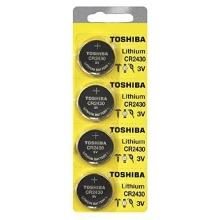 Toshiba CR2430 2430 3 Volt Lithium Coin 3V Batteries x 4