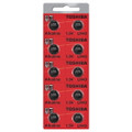 Toshiba LR43 AG12 Alkaline 1.5 Volt Button Cell Batteries (10 Batteries)