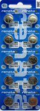 10 Renata 386 Watch Battery SR43W  0% MERCURY