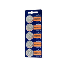 Murata CR2025 3V Lithium Coin Battery - 5 Pack
