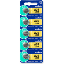 Murata LR44 Battery 1.55V Alkaline Button Cell (5 Batteries)