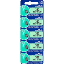 Murata 362 SR721SW Battery 1.55V Silver Oxide Watch Button Cell - Replaces Sony 362 (5 Batteries)