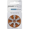 Power One Size 312 1.45V Zinc Air Hearing Aid Batteries (Pack of 6)