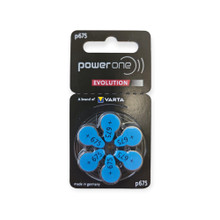 Power One Evolution 675 Size Hearing Aid batteries Zinc Air Mercury Free (6 batteries)