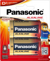 Panasonic Alkaline D Batteries, Pack of 2