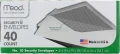 1 Mead 75214 #10 4 1/8 X 9 1/2 Gummed Closure 40 count white envelope