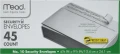 1 Mead 75026 #10 4 1/8 X 9 1/2 Press-it Seal-it 45 count white envelope