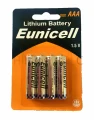 4X Size AAA LR3 LR03 Ultimate 9 times longer Card 1.5V Lithium Battery