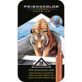 Prismacolor Watercolor 24 Count Tin , Spanish Orange, Goldenrod, Sunburst Yellow, Orange, Carmine Red, Crimson Red, Blush Pink, Lilac, Violet, Ultramarine, Copenhagen Blue, True Blue, Peacock Blue, Spring Green, True Green, Grass Green, Olive Green, Dark Green, Terra Cotta, Dark Umber, Cool Grey 50%, French Grey 20%, White, Black - Kingpen