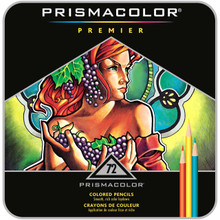 Prismacolor Art Pencils 72Ct Tin , Cream, Ginger Root, Lemon Yellow, Canary Yellow, Yellowed Orange, Yellow Ochre, Spanish Orange, Goldenrod, Sunburst Yellow, Sand, Orange, Pale Vermilion, Poppy Red, Carmine Red, Crimson Red, Crimson Lake, Magenta, Process Red, Mulberry, Pink, Blush Pink, Light Peach, Beige, Peach, Dark Purple, Lilac, Parma Violet, Violet, Imperial Violet, Violet Blue, Ultramarine, Copenhagen Blue, True Blue, Light Cerulean Blue, Peacock Blue, Cloud Blye, Indigo Blye, Light Aqua, Aquamarine, Parrot Green, Yellow Chartreuse, Chartreuse, Lime Peel, Spring Green, Apple Green, True Green, Grass Green, Olive Green, Dark Green, Sepia, Jade Green, Putty Beige, Light Umber, Burnt Ochre, Sienna Brown, Terra Cotta, Tuscan Red, Dark Umber, Dark Brown, Warm Grey 20%, Warm Grey 50%, Warm Grey 70%, Cool Grey 20%, Cool Grey 50%, Cool Grey 70%, Black, French Grey 20%, French Grey 50%, French Grey 70%, White, Metallic Silver, Metallic Gold. - Kingpen