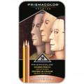 Prismacolor Art Pencils 24Ct  Portrait Set Tin, Cream, Jasmine, Yellow Ochre, Goldenrod, Sand, Pink, Blush Pink, Pink Rose, Light Peach, Salmon Pink, Beige, Peach, Rosy Beige, Clay Rose, Indigo Blue, Light Umber, Burnt Ochre, Sienna Brown, Terra Cotta, Henna, Tuscan Red, Dark Umber, Dark Brown, White - Kingpen